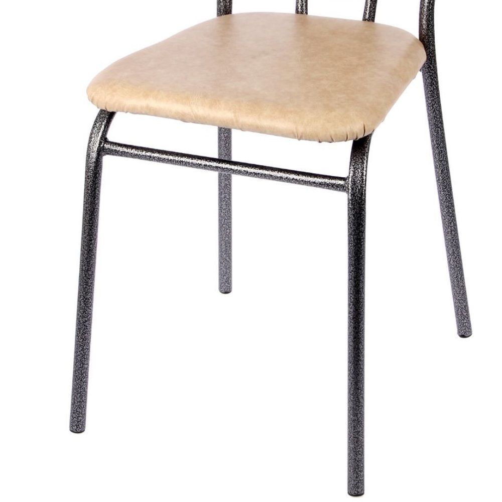 Стул металлический антик серебро-бежевый
