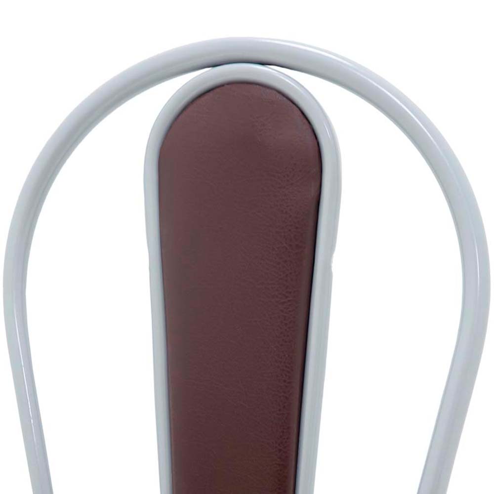 Стул металлический с мягкой спинкой титан-шоколад