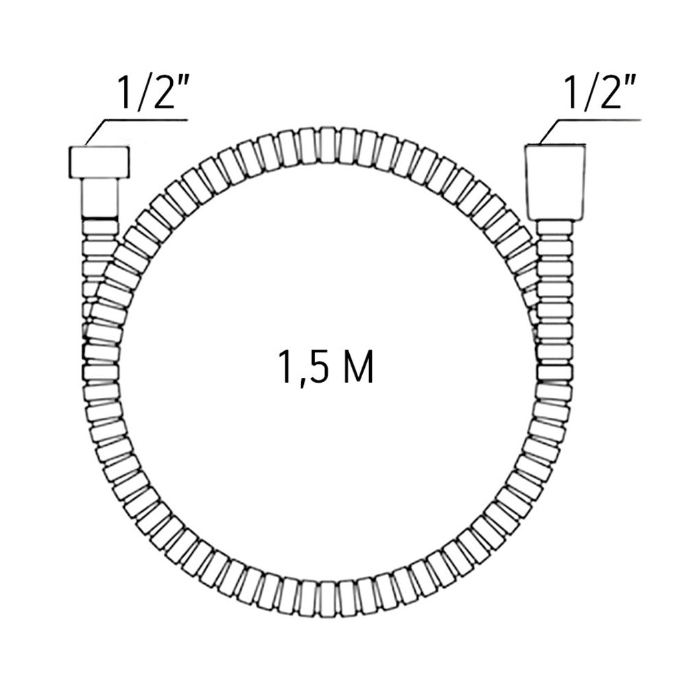 Шланг для душа 1,5 м Voda VKSR150