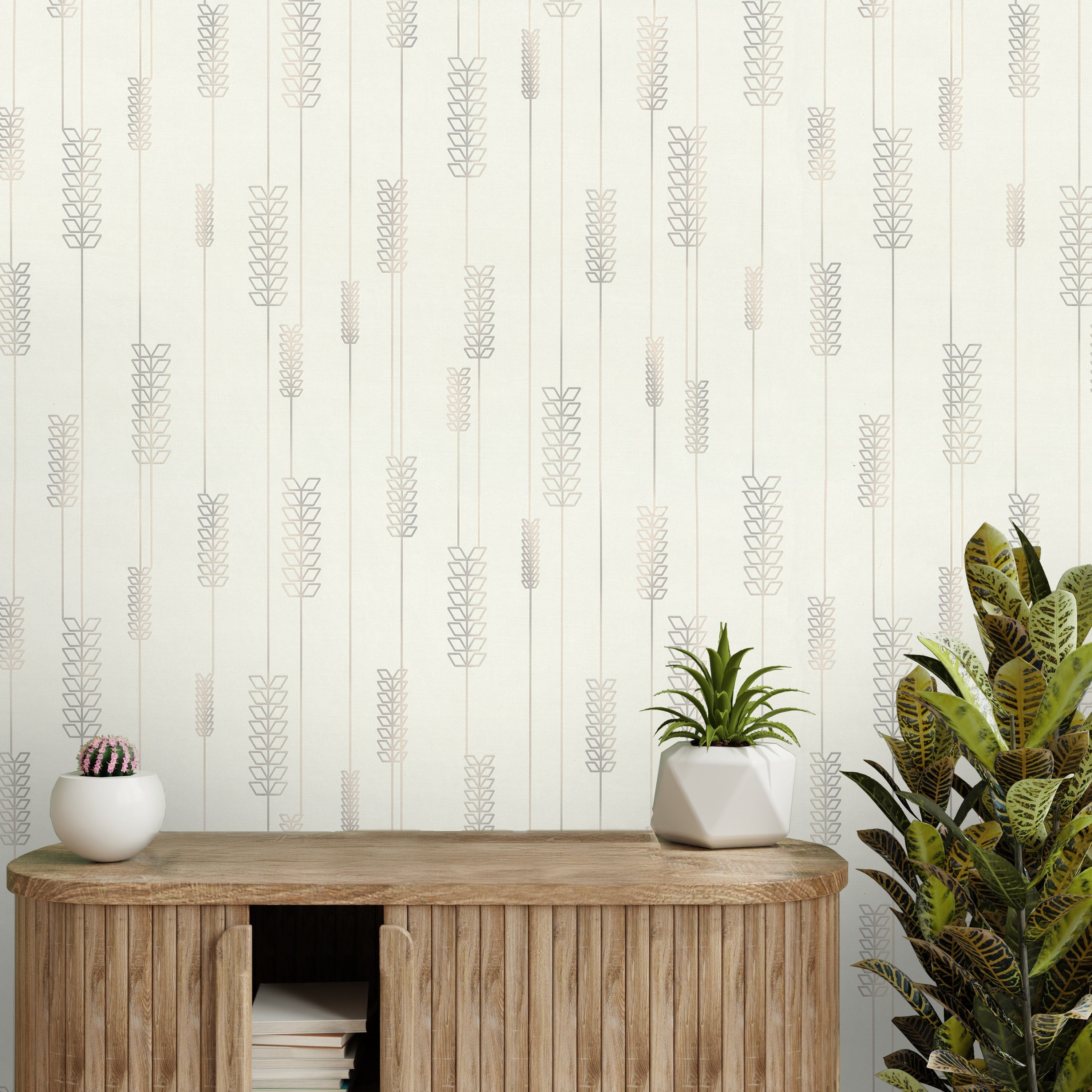 Обои Euro Decor Solum 7316-01 белые геометрия 1,06х10,05 м