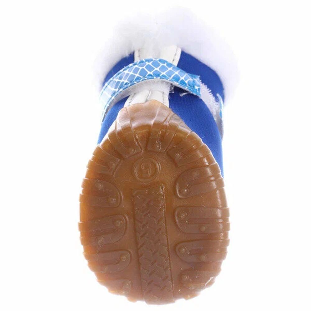 Ботинки зимние для животных Модный бро на липучке синие р 5 6 см