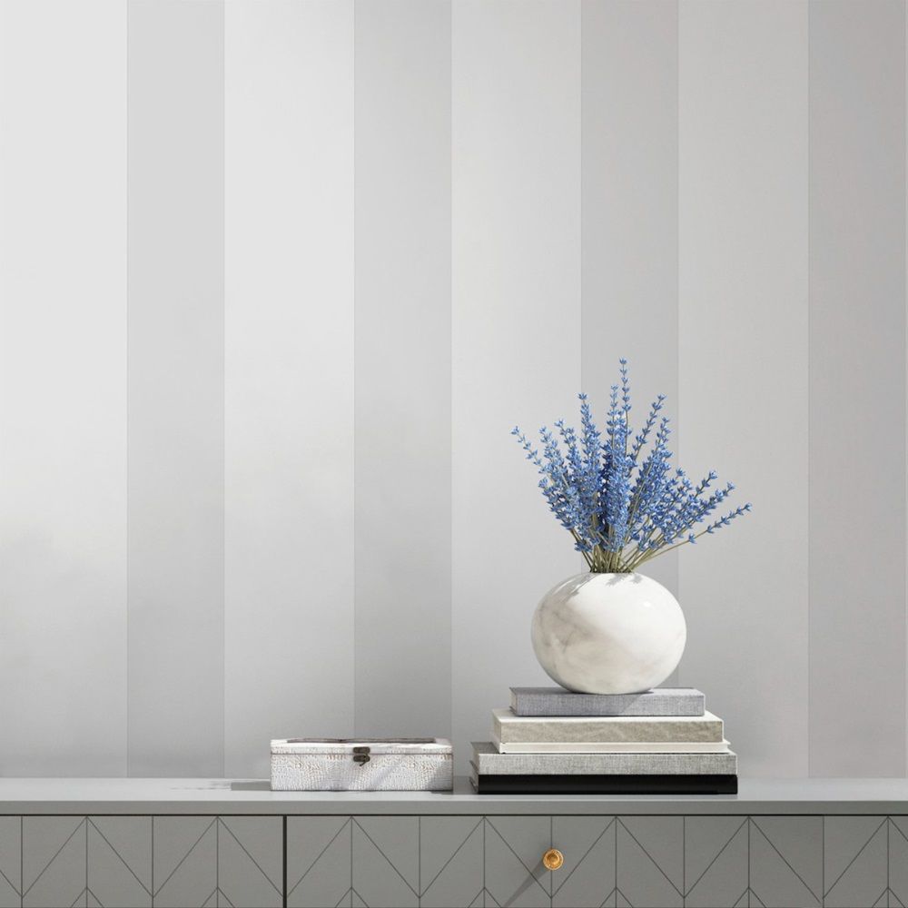 Обои 8797-07 WallSecret Basic 1,06х10,05 м Little England полоса серая