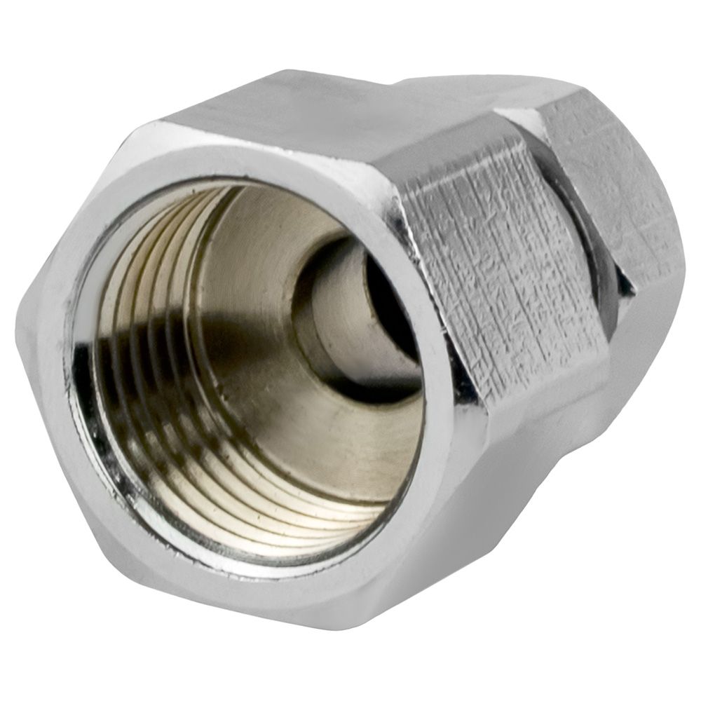 Переходник латунь с ребордой 1/2"х3/8" ВР/НР с цангой 10 мм