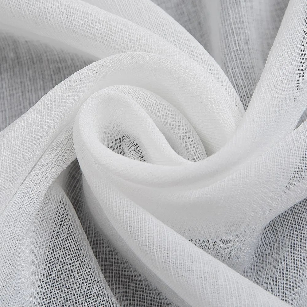 Ткань для штор Портьера лен фэнтези Texrepublic HI W01-52/280 L ut белый