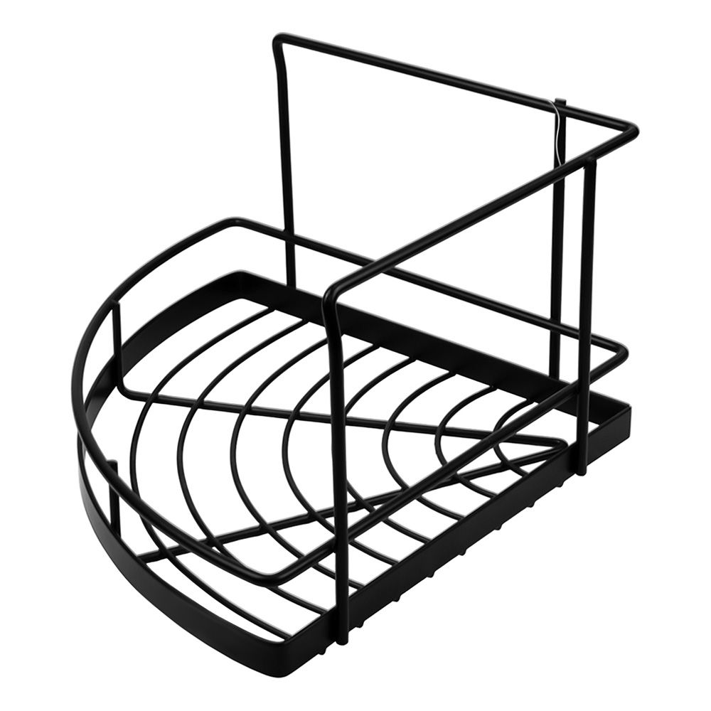 Полка угловая малая черный матовый