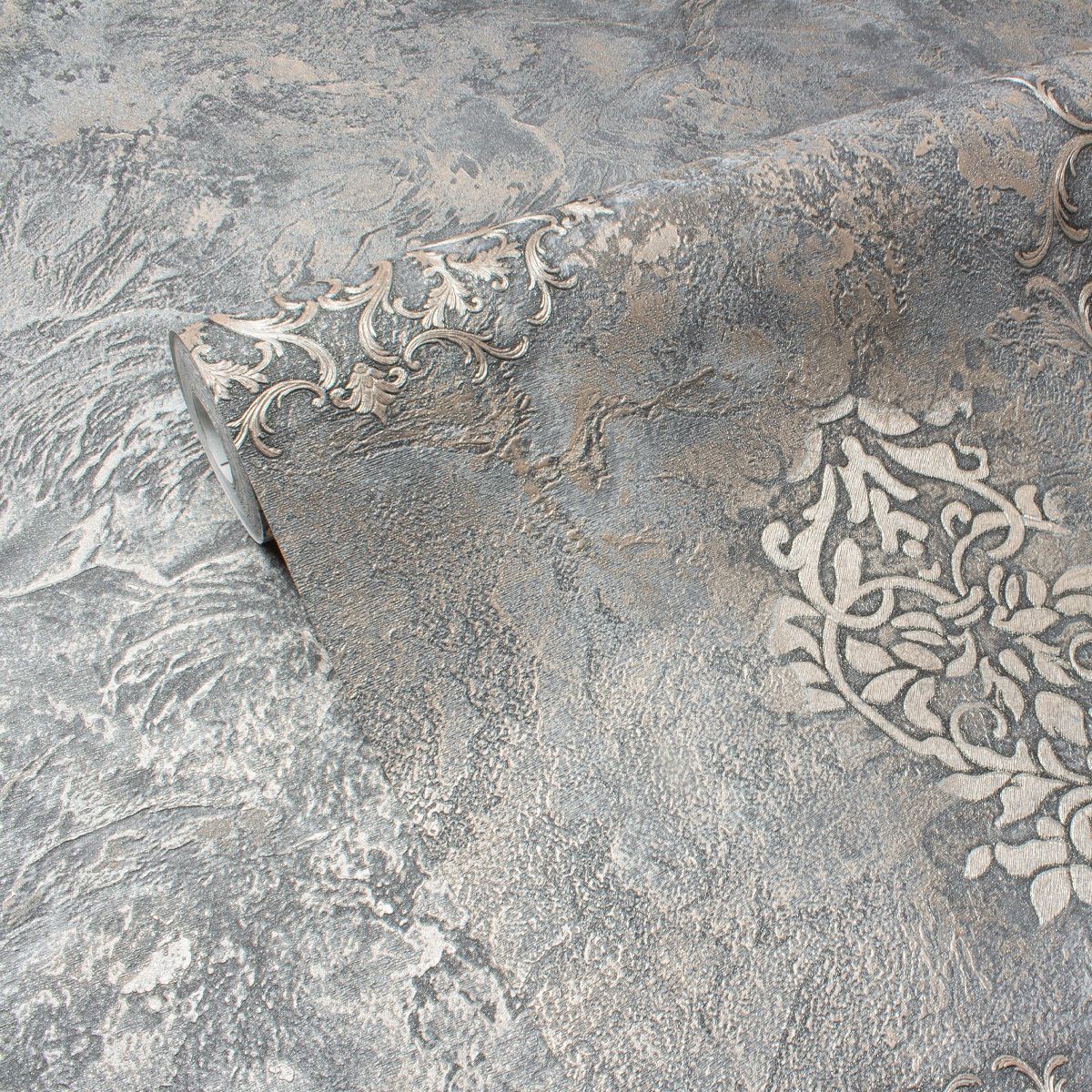 Обои Victoria Stenova Leonardo 589458 графит вензель 1,06х10 м