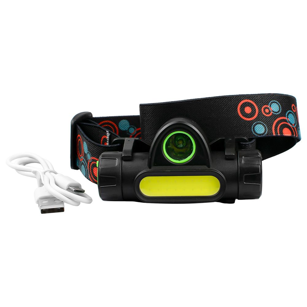 Фонарь E1340 налоб аккум. 3.7В XPE + COB LED 3Вт 2реж. магнит бокс черн. Ultraflash 14268