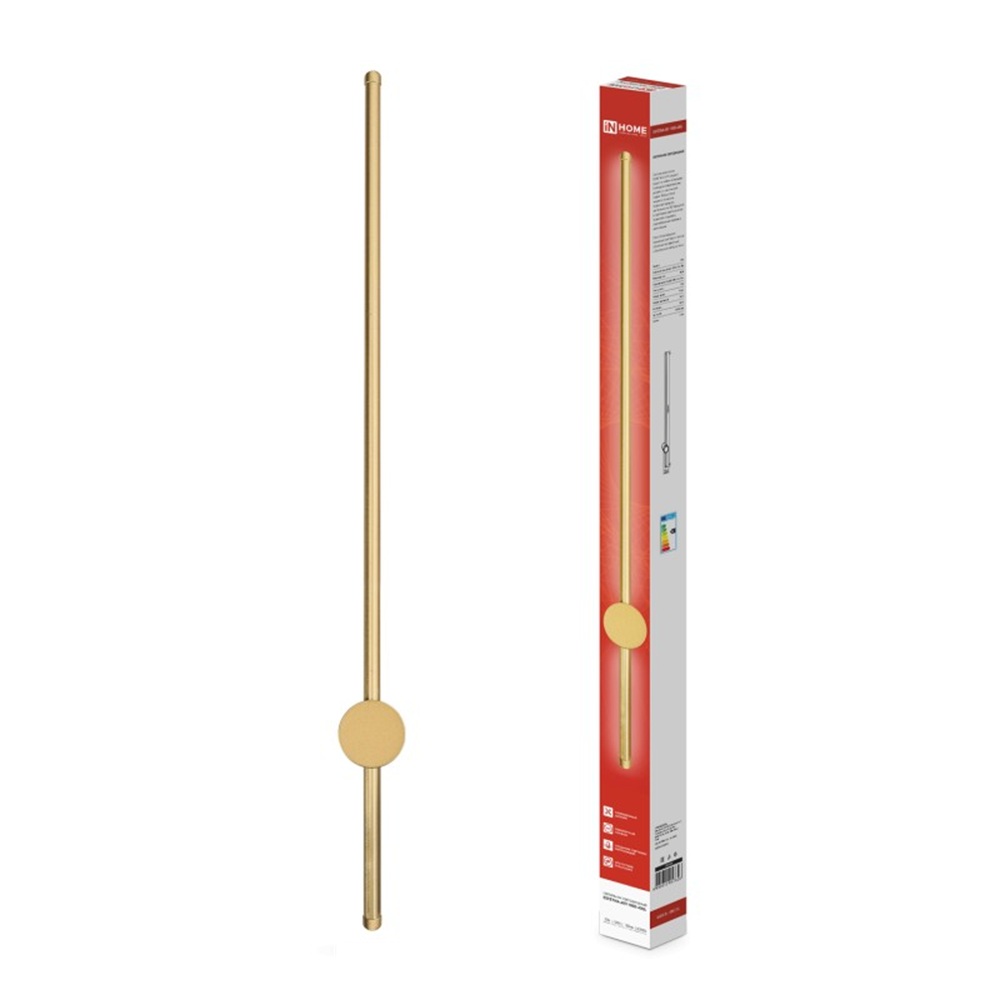 Бра LED In Home Estetika ART-100B-40G 20Вт 4000K 6х100х9,8 см золото