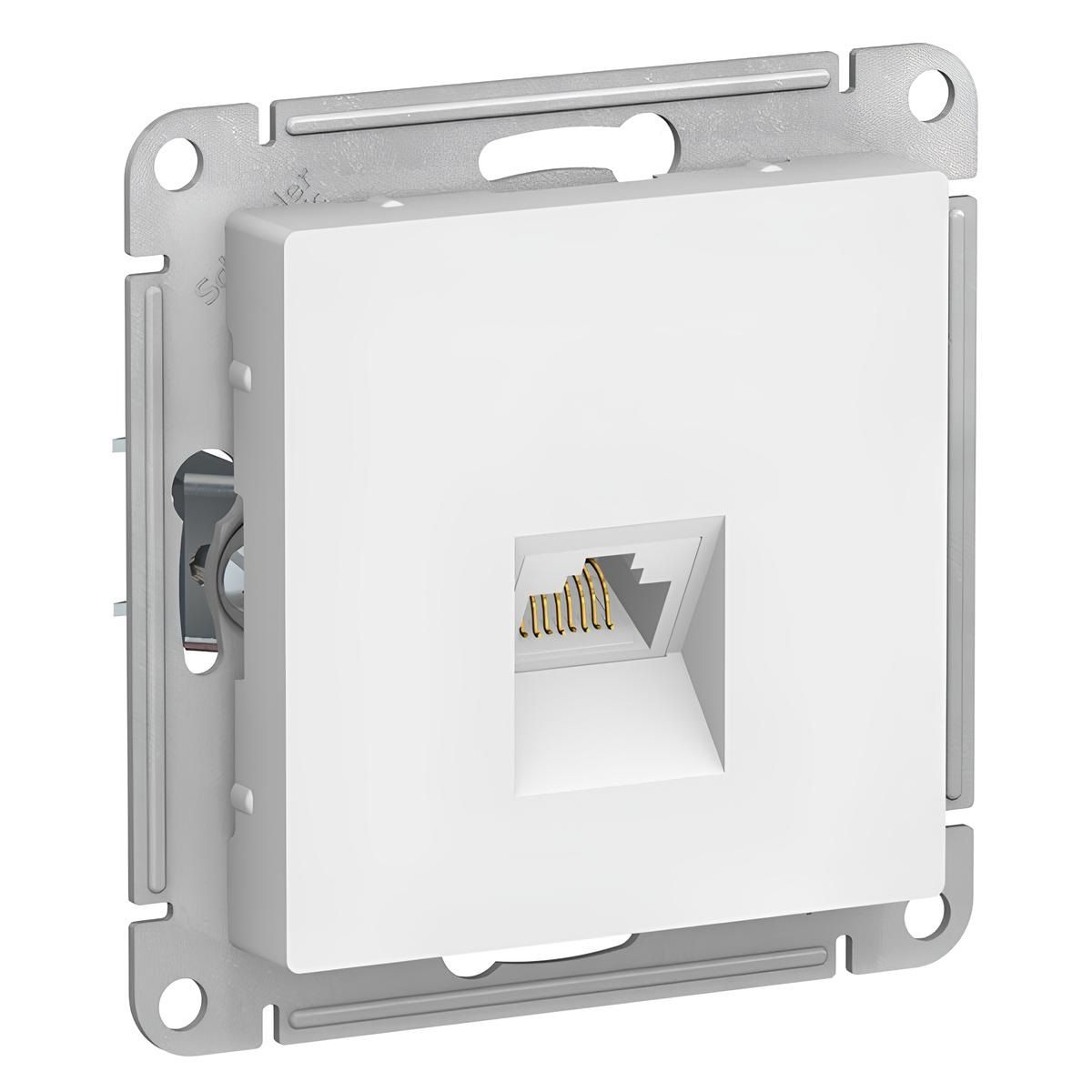 Розетка механизм компьютерная с.у.RJ45 1-м.бел.ATLAS DESIGN SchE ATN000183