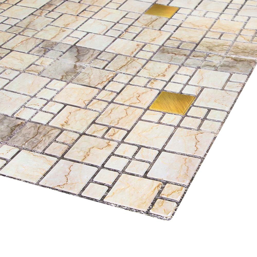 Панель ПВХ Мозаика Мрамор с золотом 955х480 мм