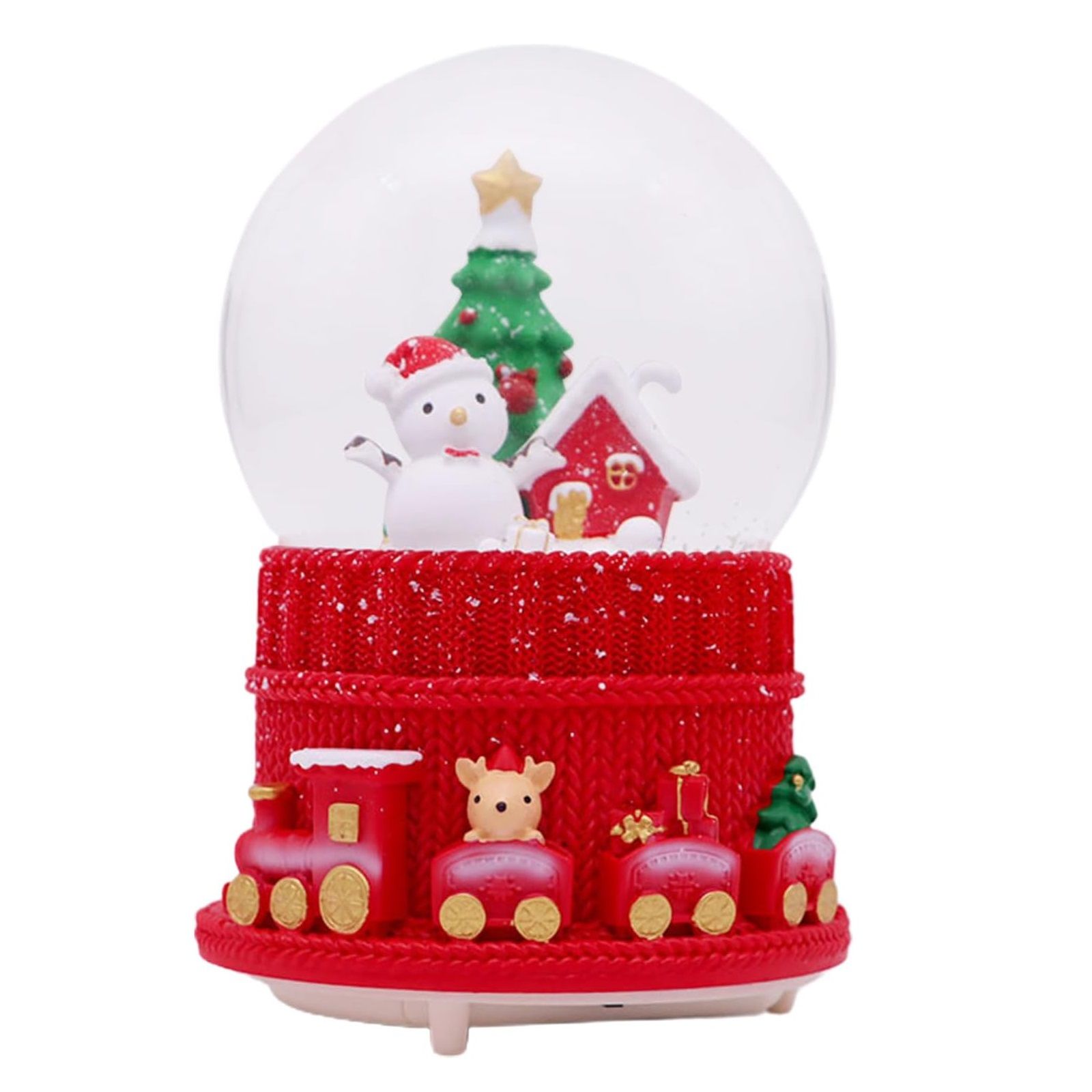 Шар снежный LED 12,5х9 см музыкальный микс 2024-8174