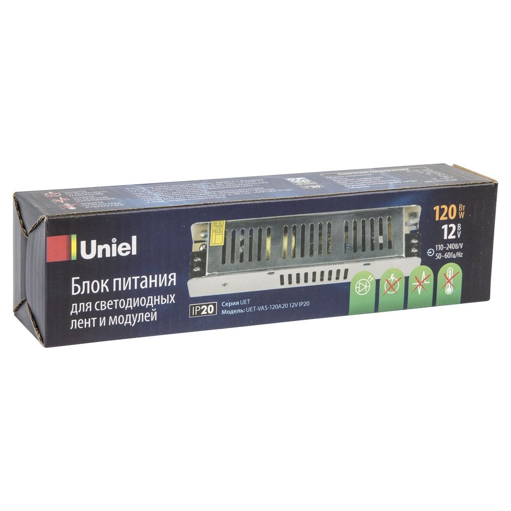 Блок питания 12V 120Вт IP20 UET-VAS-120A20 12V IP20 Uniel