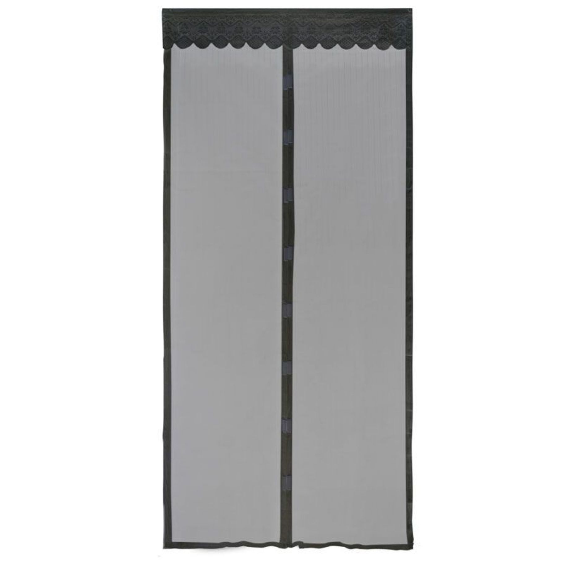 Штора антимоскитная на дверь 100х210 см на липучках черная TIAG7471-4