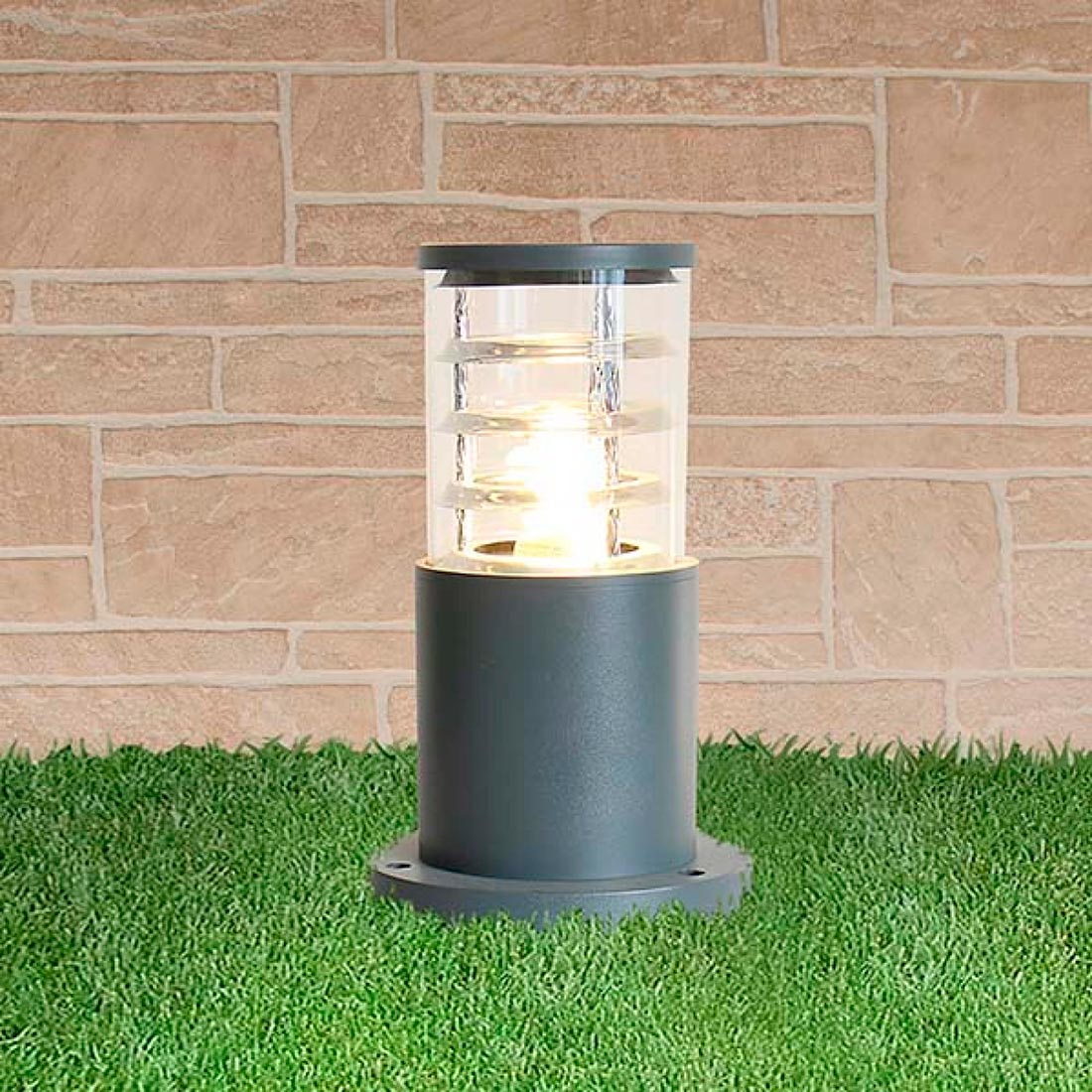 Светильник садово-парковый столб Е27 IP54 25см 1508 TECHNO серый