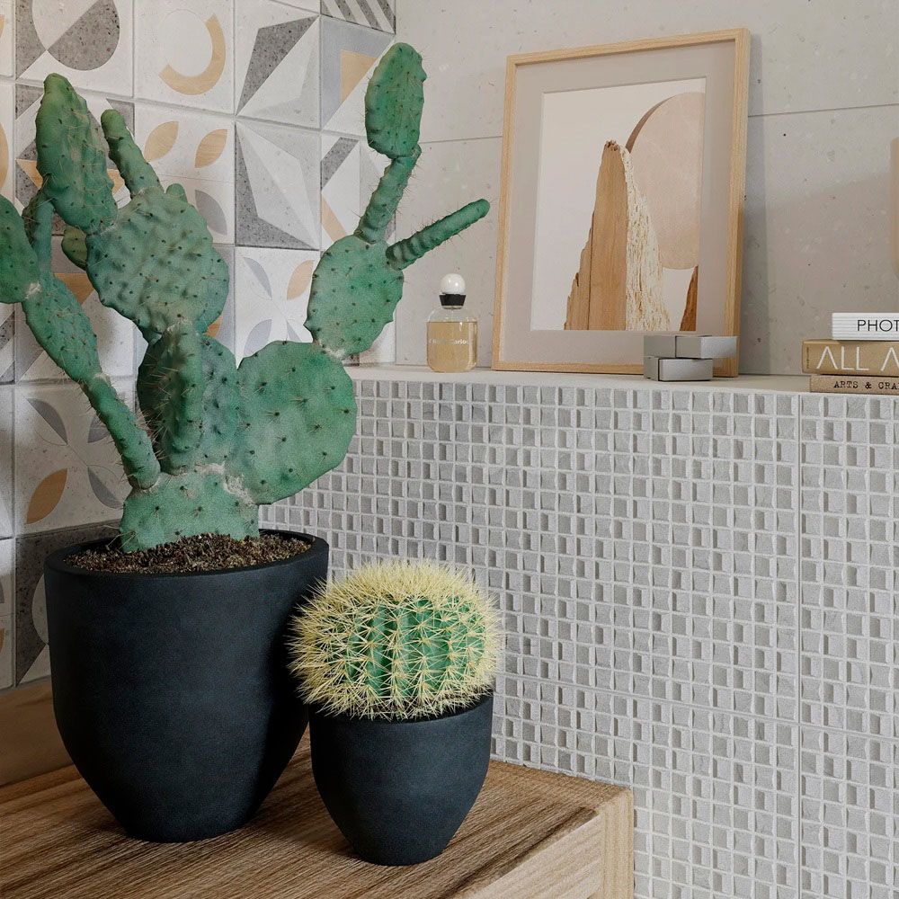 Плитка настенная Gracia Ceramica Supreme grey mosaic wall 02 25х60 см серая 1,2 м2
