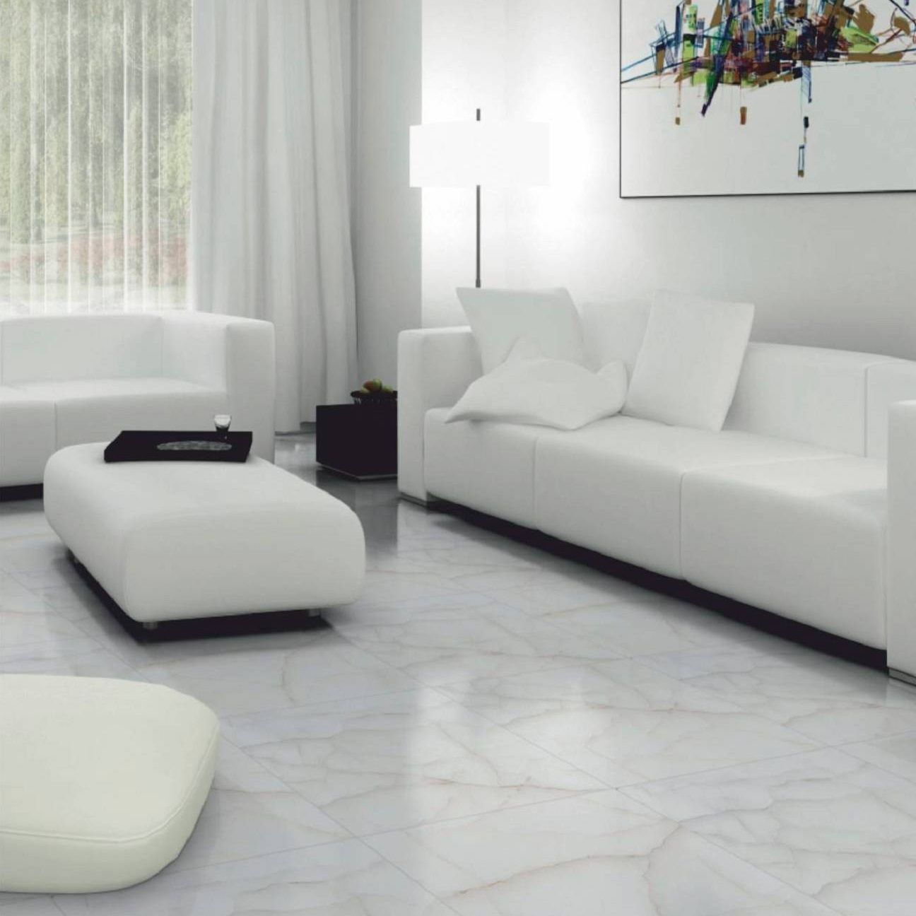 Керамогранит Maimoon Ceramica Glossy Statuario Nexa 600х600 мм бежевый полированный 1,44 м2
