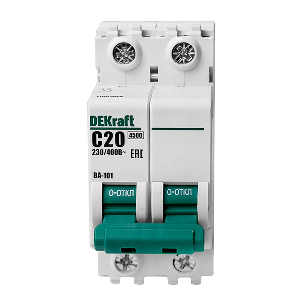 Выключатель автоматический модульный 2п C 20А 4,5кА ВА-101 SchE 11067DEK