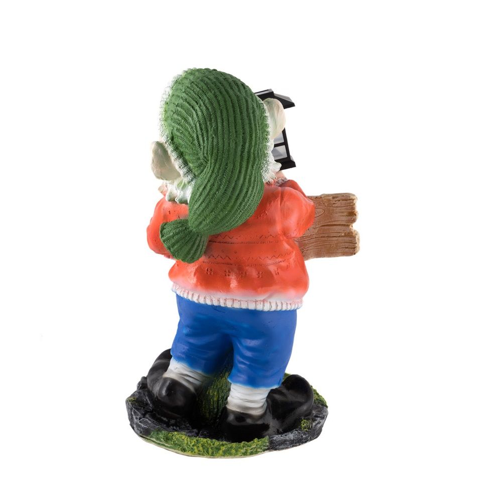 Фигура садовая Гном с фонарем и табличкой Привет h52 см 169418