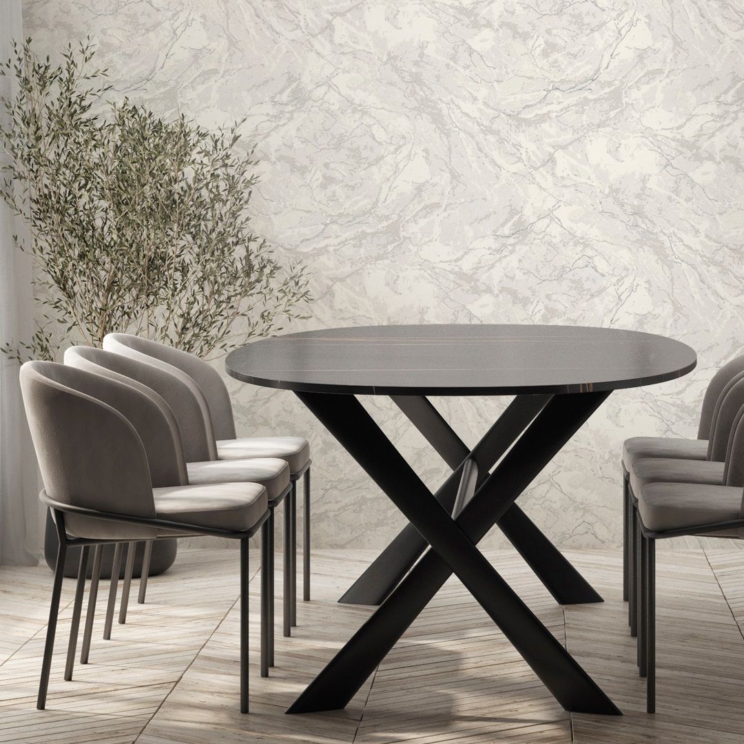 Обои OVK Design Ривер 11204-03 серые мрамор 1,06х10,05 м