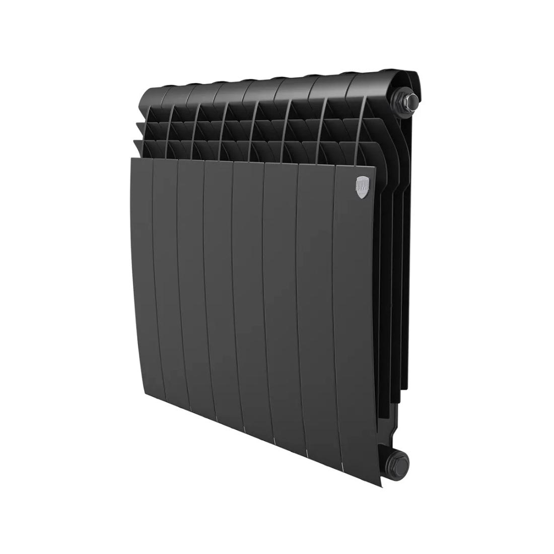 Радиатор биметаллический Royal Thermo Revolution Bimetall 500-80 2.0 8 секций Noir Sable