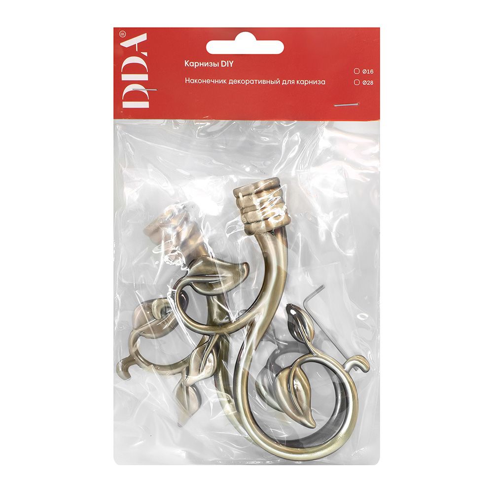 НАКОНЕЧНИК 16мм Осенний вальс Золото антик 2шт*/уп