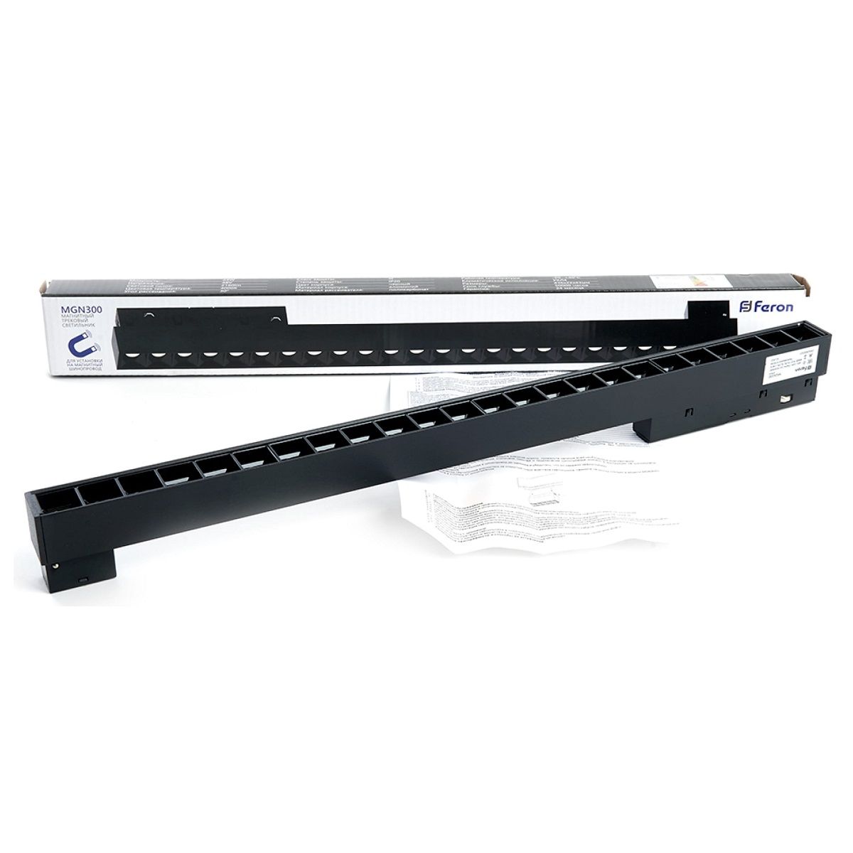 Светильник светодиодный трековый магнитный на шинопровод ДПО-24w 4000К 2160Лм 48v черный