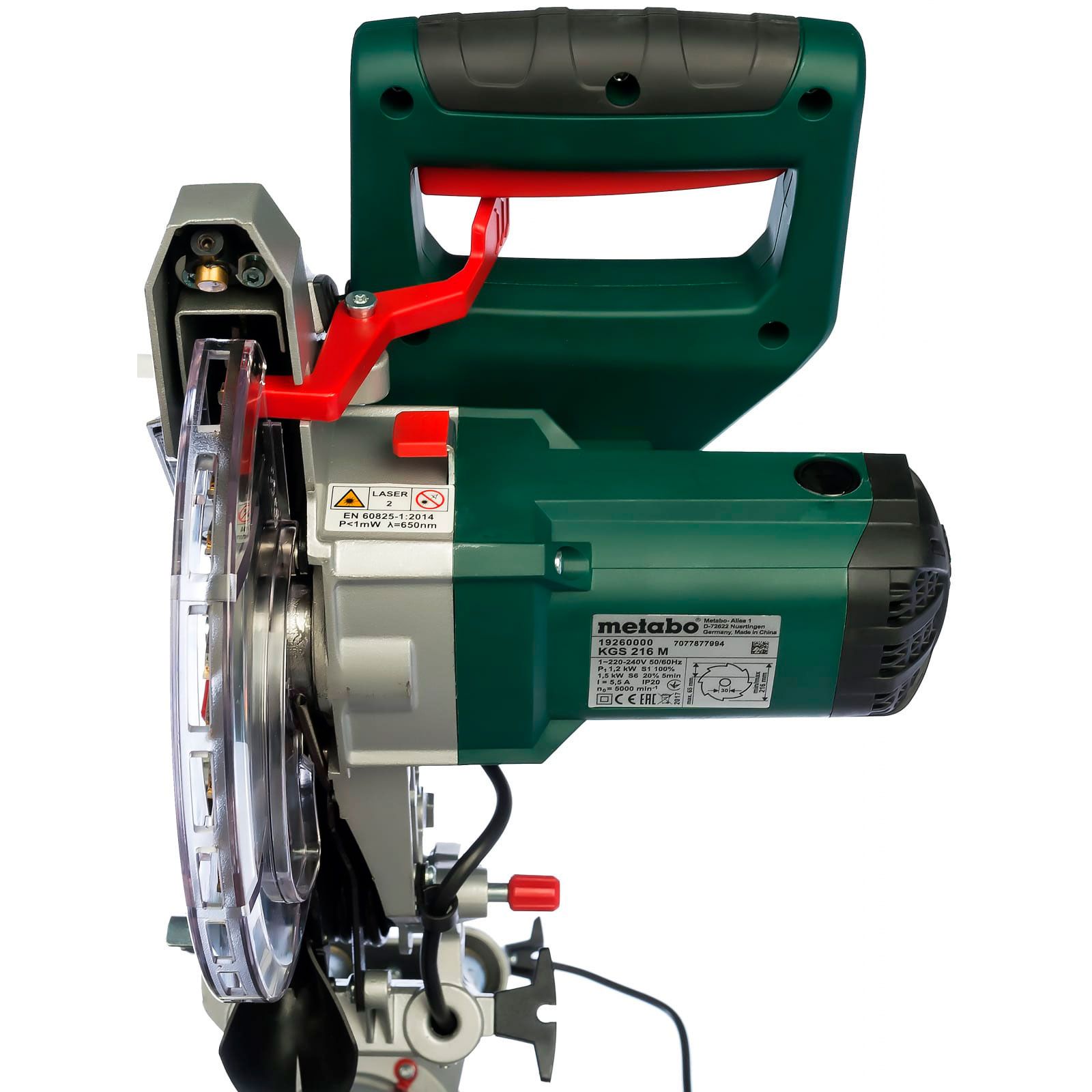 Пила торцовочная Metabo KGS 216 M 1500Вт 216 мм