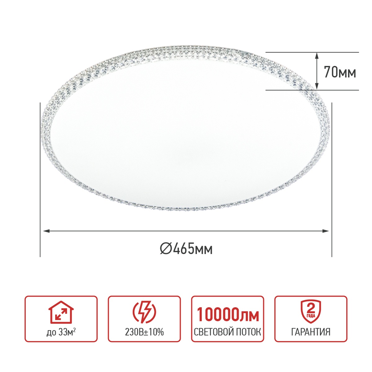 Светильник LED In Home Neo Mystery-125RC-WH 125Вт 3000-6500К 46x6,7 см с пультом ДУ белый