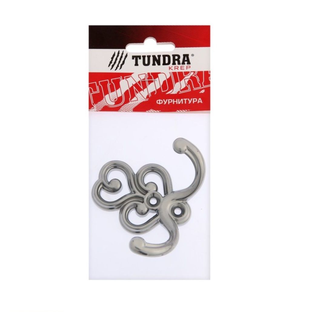 Крючок мебельный двойной №41 хром