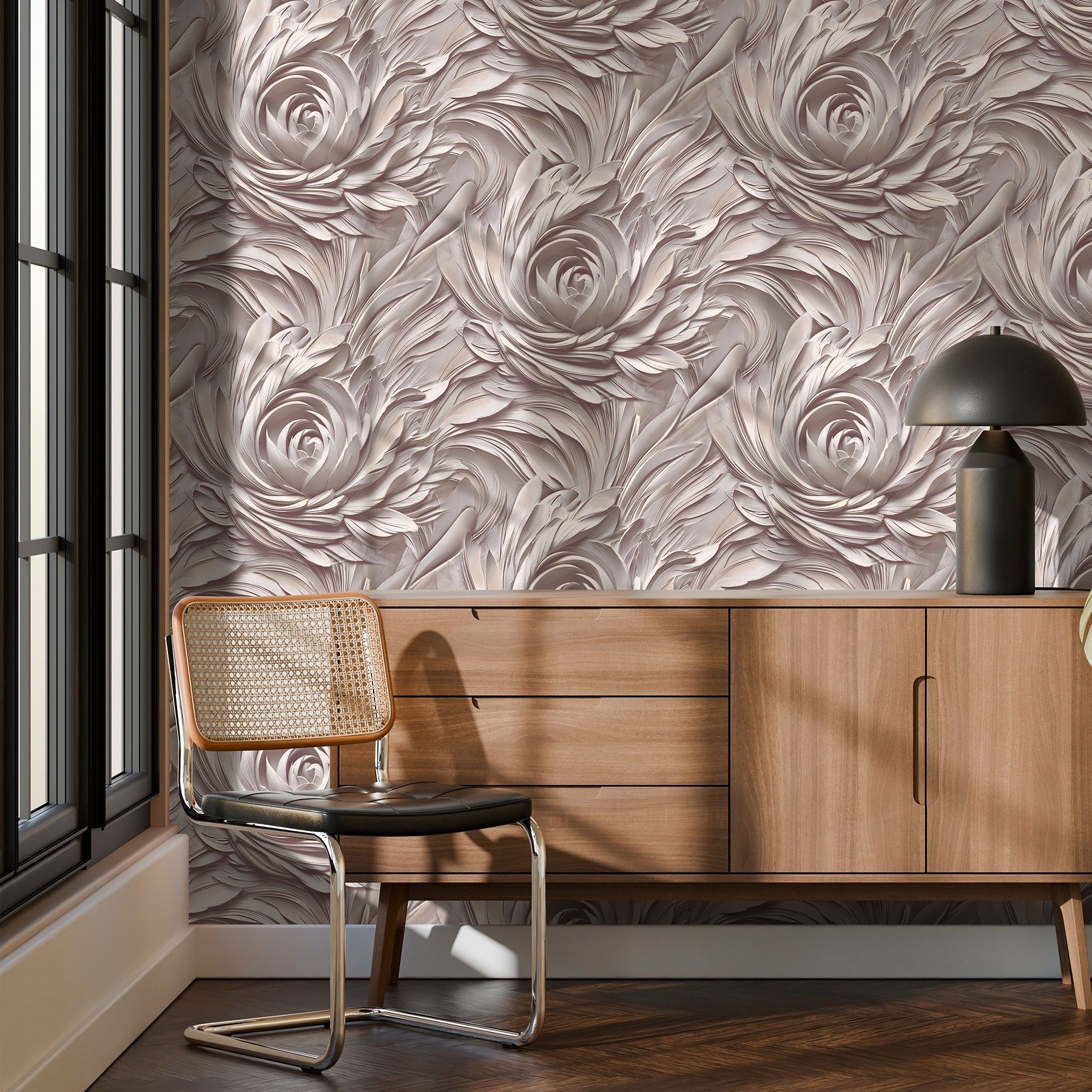 Обои Victoria Stenova Olimpia 585313 пудровые цветы крупные 1,06х10 м