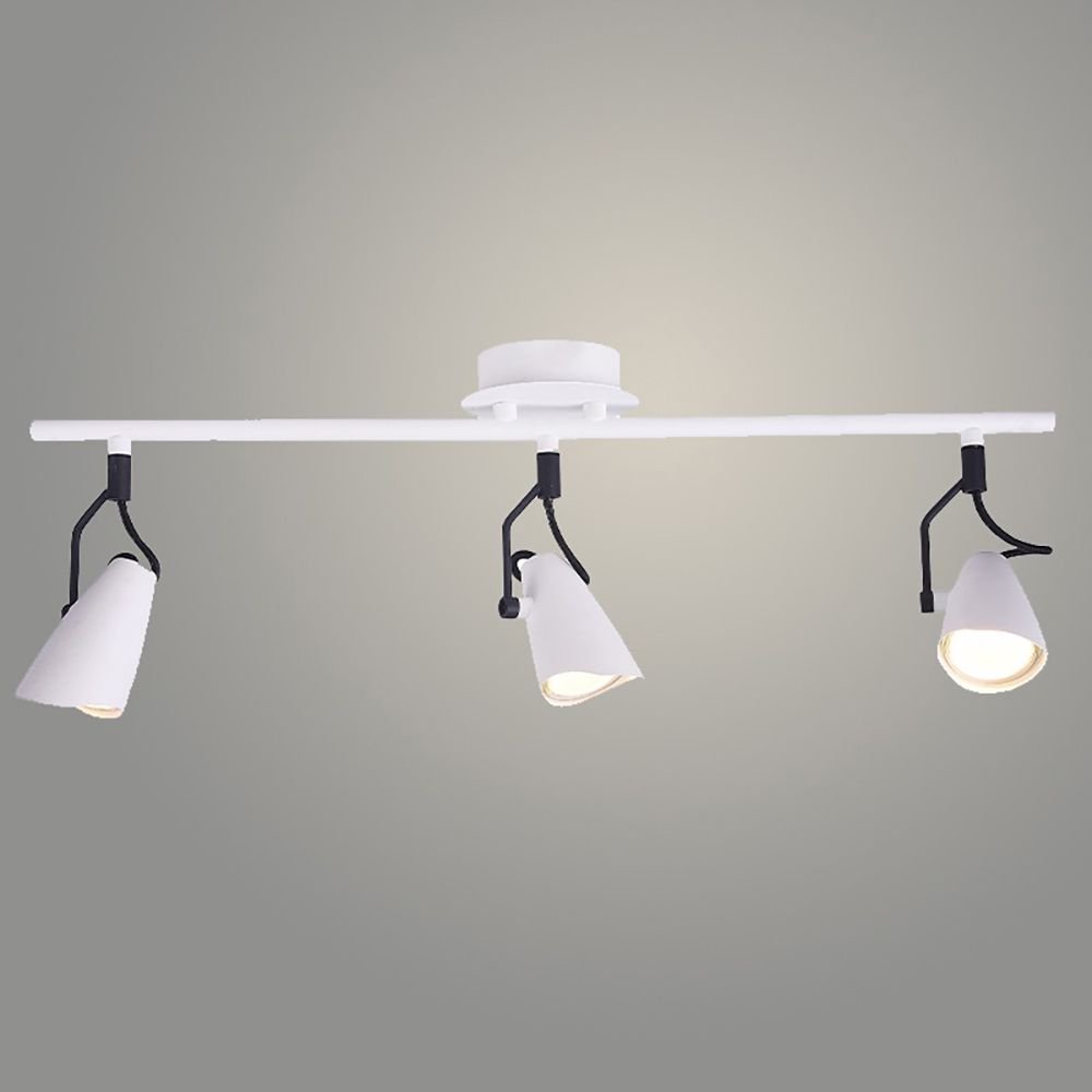 Спот L08007/3 WT+BK 3x50Вт GU10 h19 см белый/черный