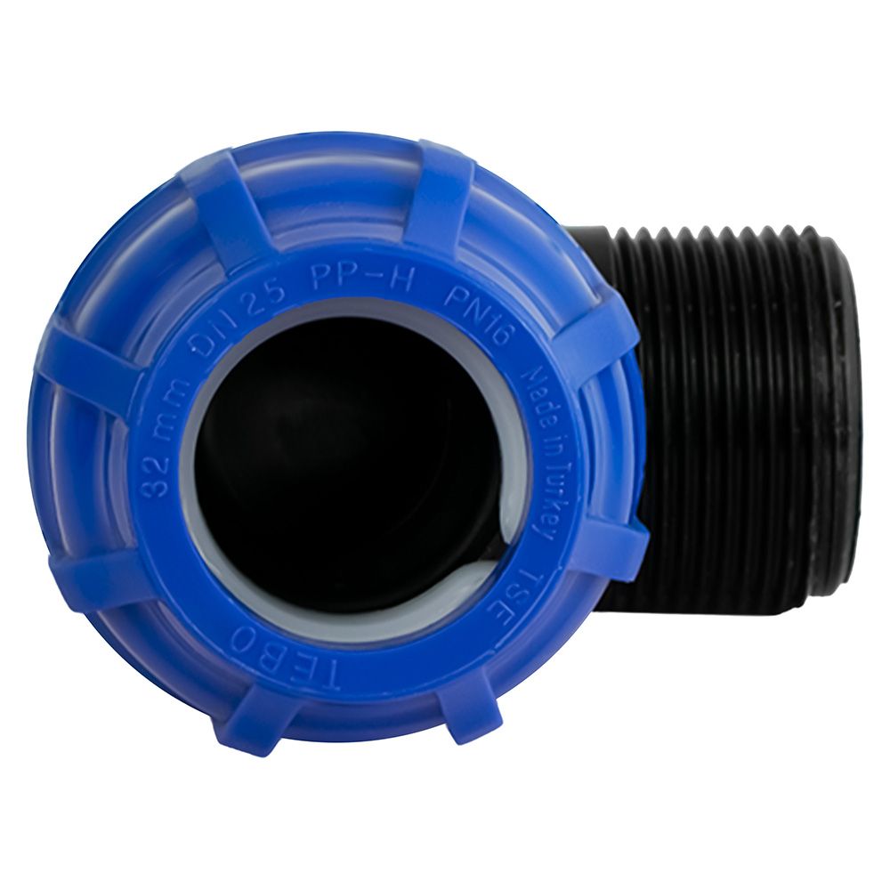 Отвод ПЭ 32 мм х 1 1/4" НР