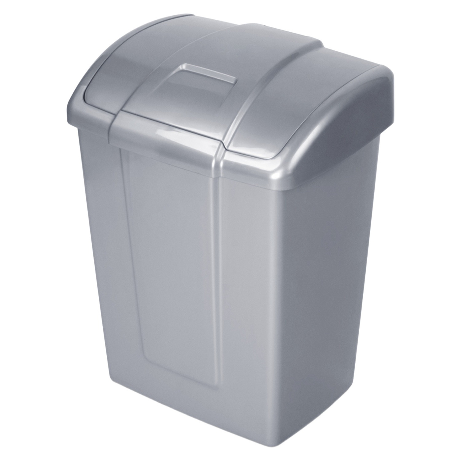 Контейнер для мусора Форте 19л серебристый С342СРБ