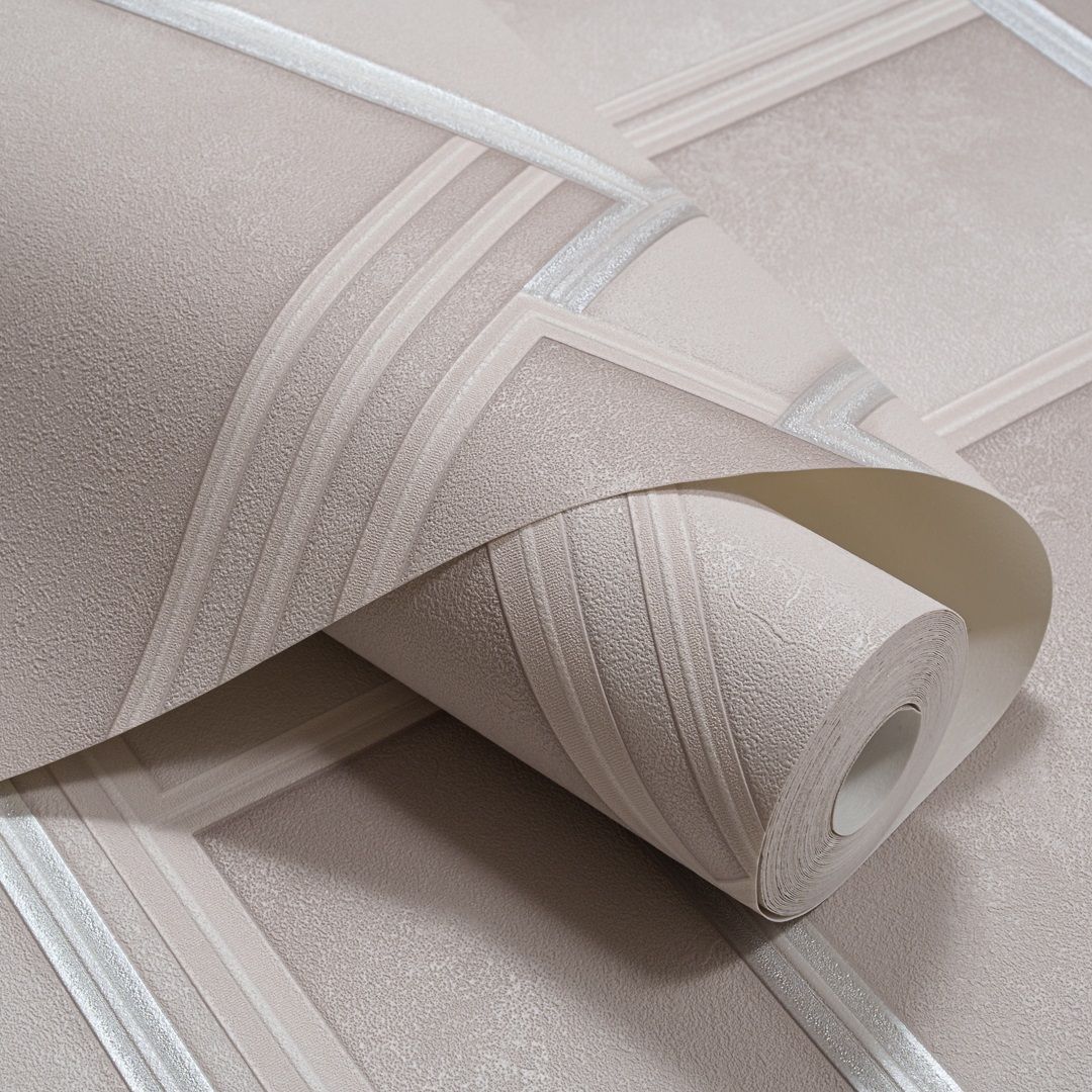 Обои Артекс Панорама 11272-02 бежевые геометрия 3D 1,06х10,05 м