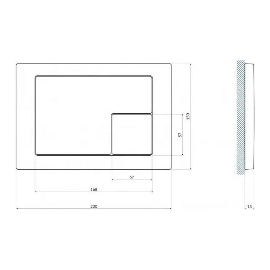 Клавиша смыва Corner для Link Pro/Vector/Link/Hi-Tec пластик хром глянцевый