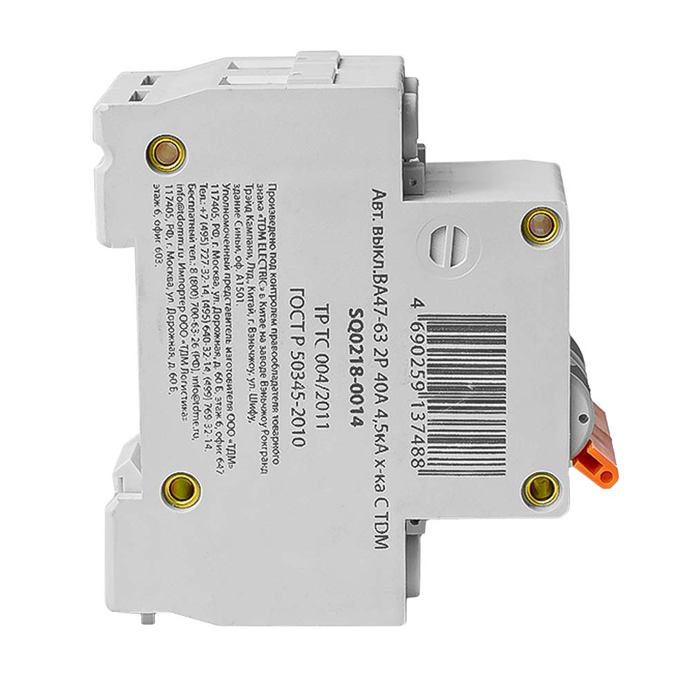 ВЫКЛЮЧАТЕЛЬ автомат.2Р 40А  TDM