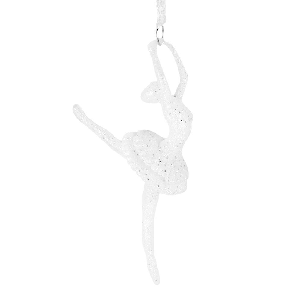 Подвеска Балерина 14,5 см белый блеск