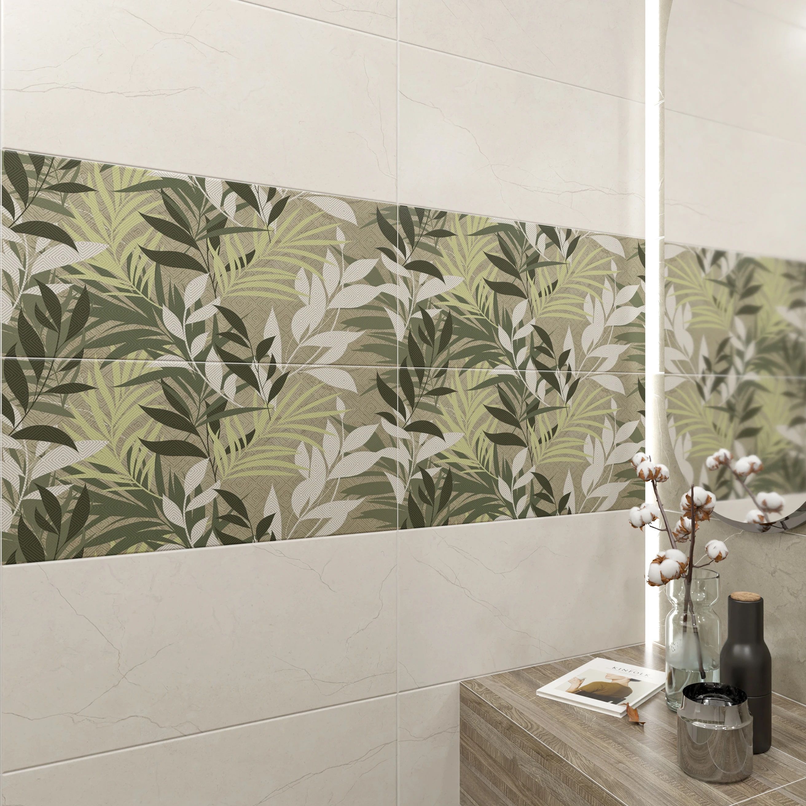 Плитка настенная Azori Salvador Decor 1 315х630 мм 1,79 м2