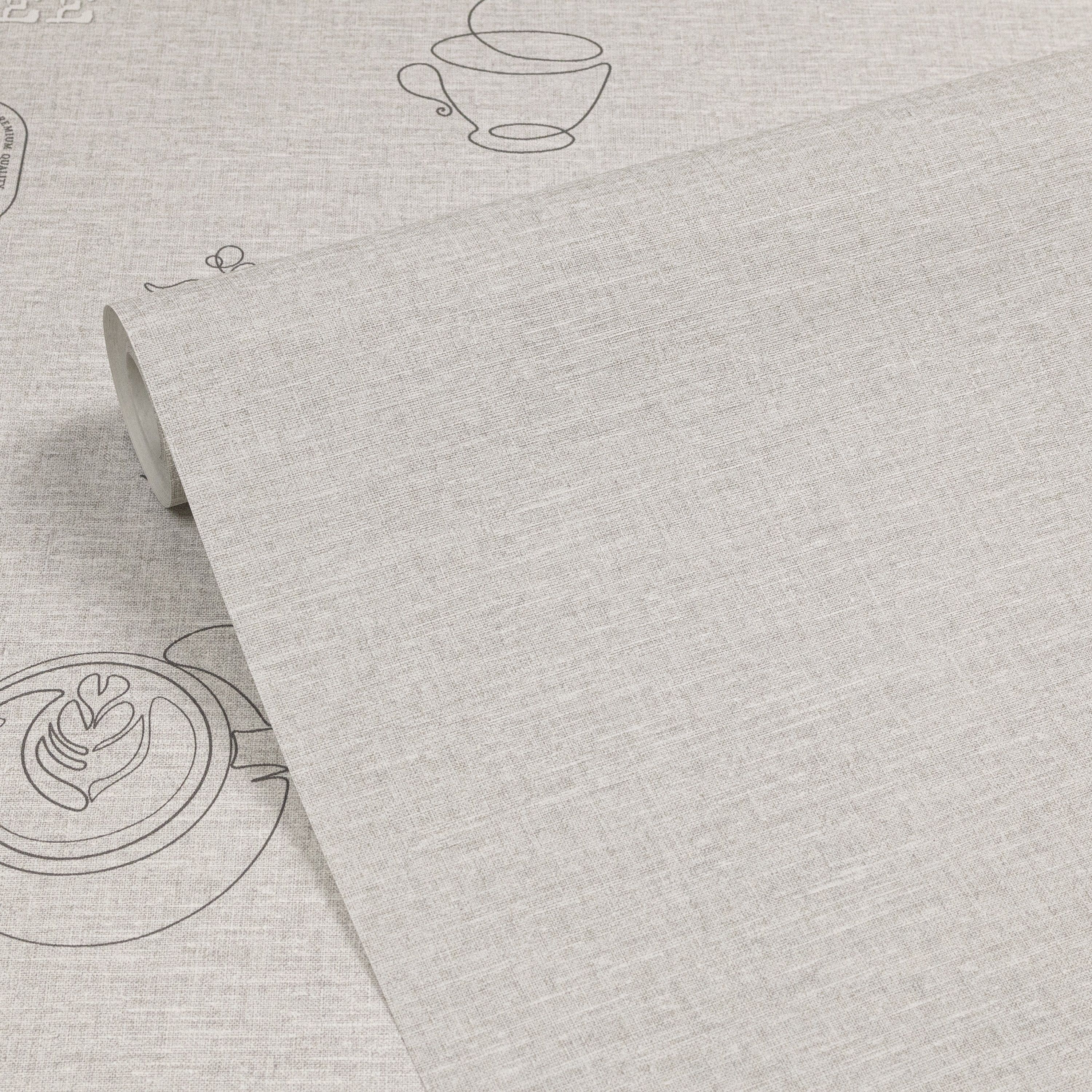 Обои Ateliero Cafe 589708 серые однотонные 1,06х10,05 м