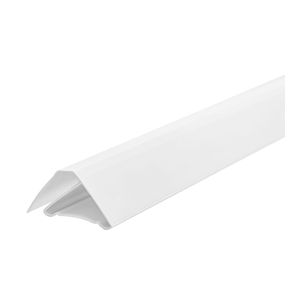 Профиль ПВХ финишный белый/серебро 3000 мм