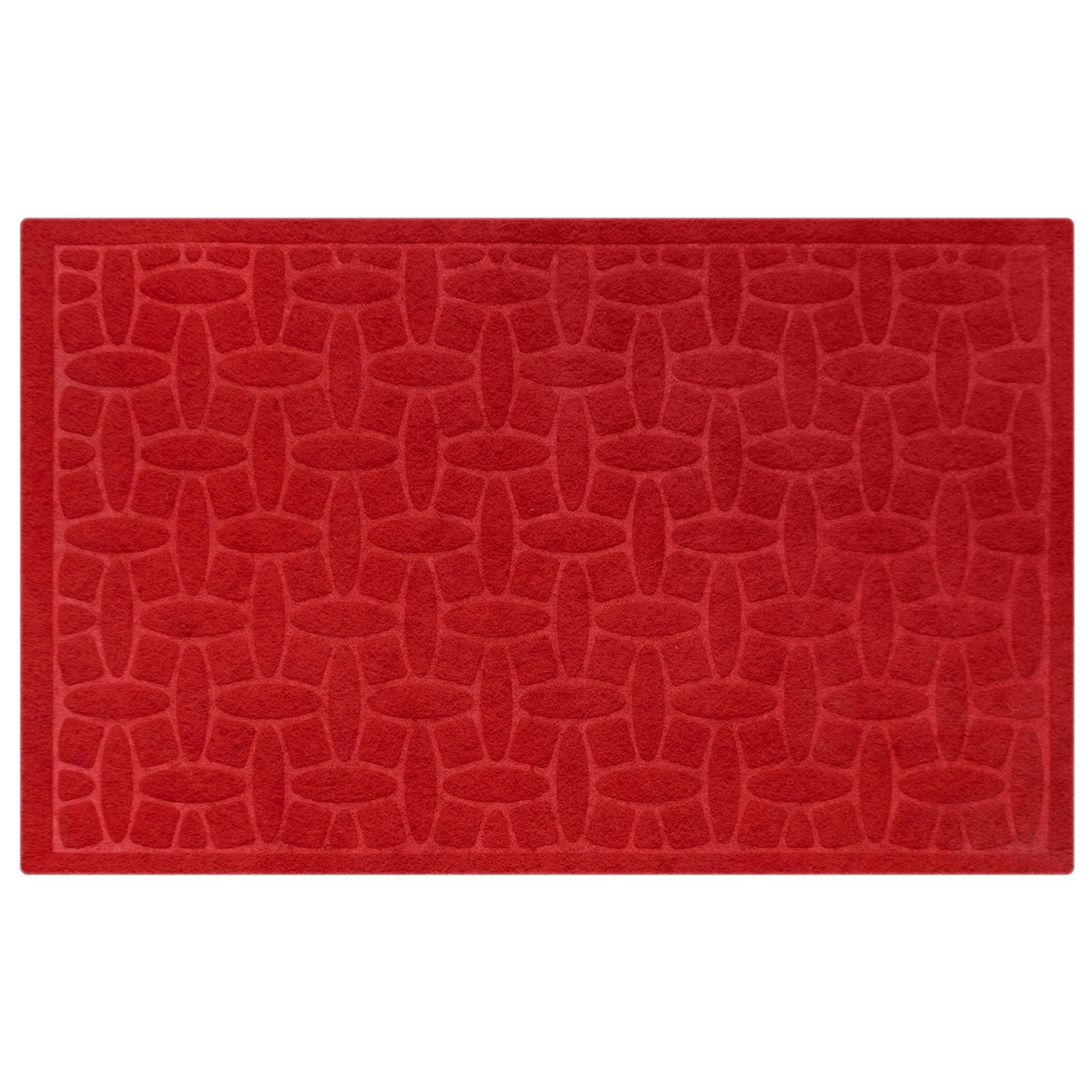 Коврик влаговпитывающий без подложки Алмаз 40х60 см красный