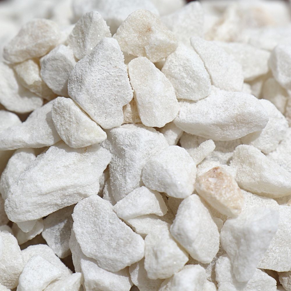 Крошка мраморная белая 7,5 кг фракция 5-10 мм