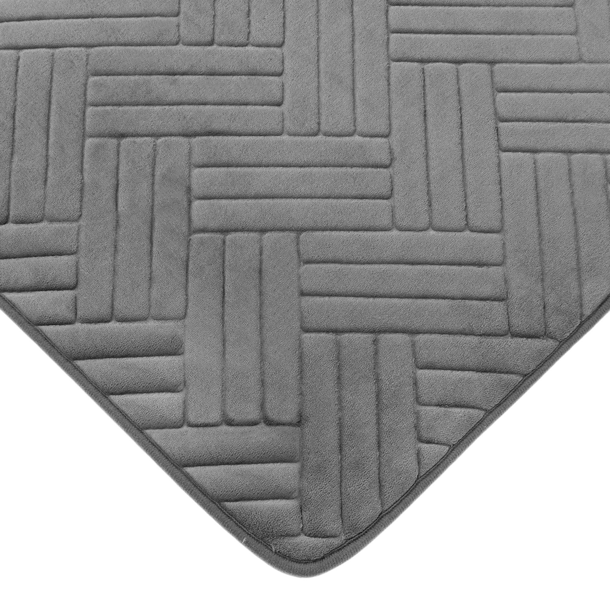 Коврик для ванной комнаты 50х80 см Fresh Паркет серо-коричневый