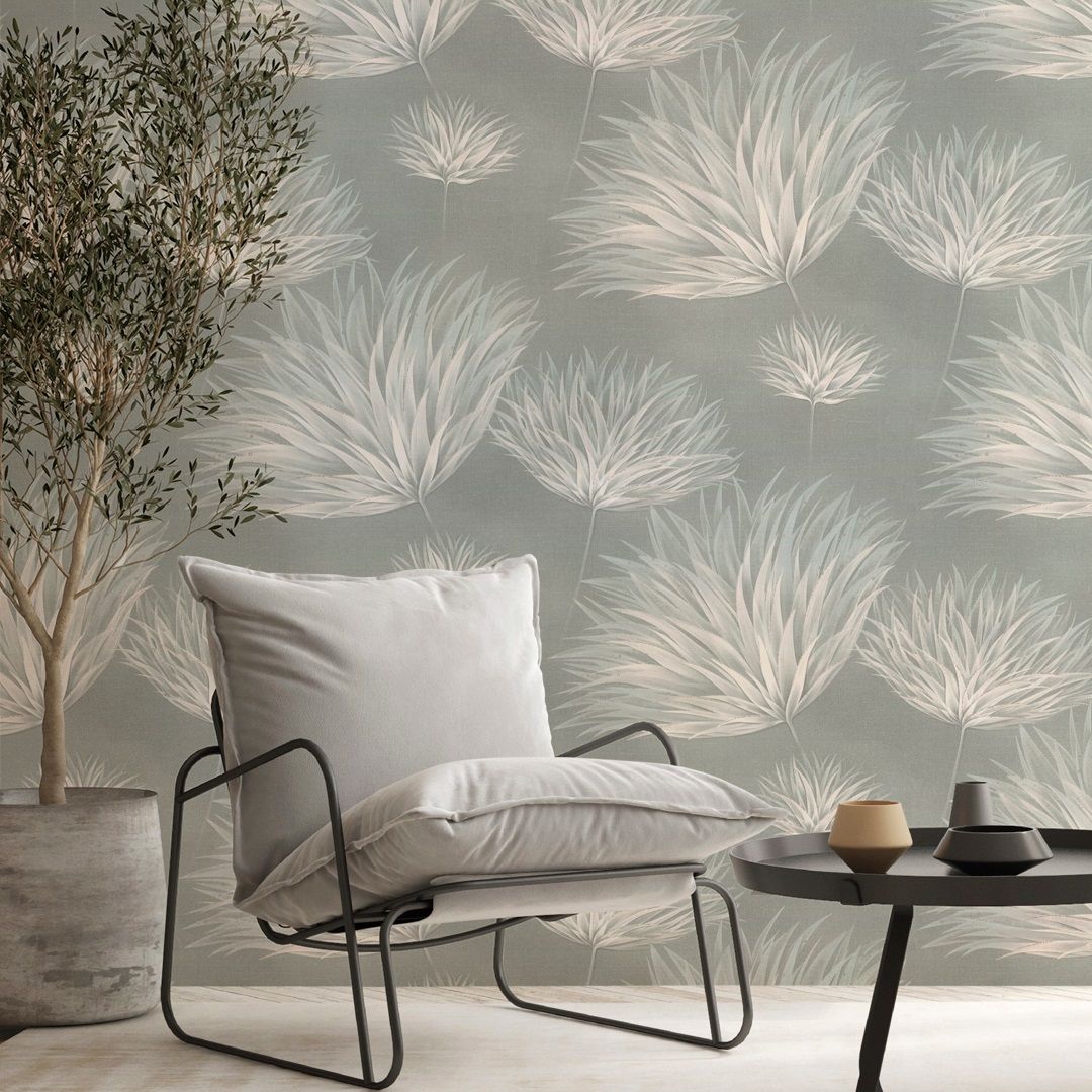 Обои Freedom Тельма 11364-04 зеленые цветы крупные 1,06х10 м