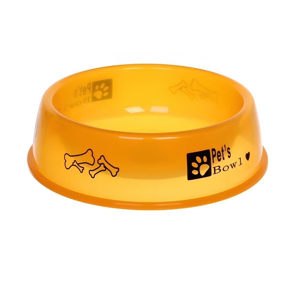 Миска пластиковая для животных Мр. Декстер 18х5 см лимонная