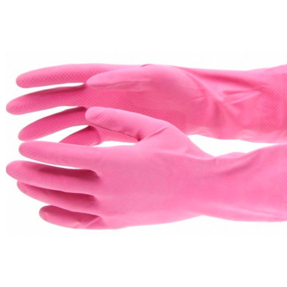 Перчатки хозяйственные латексные с манжетой р.M