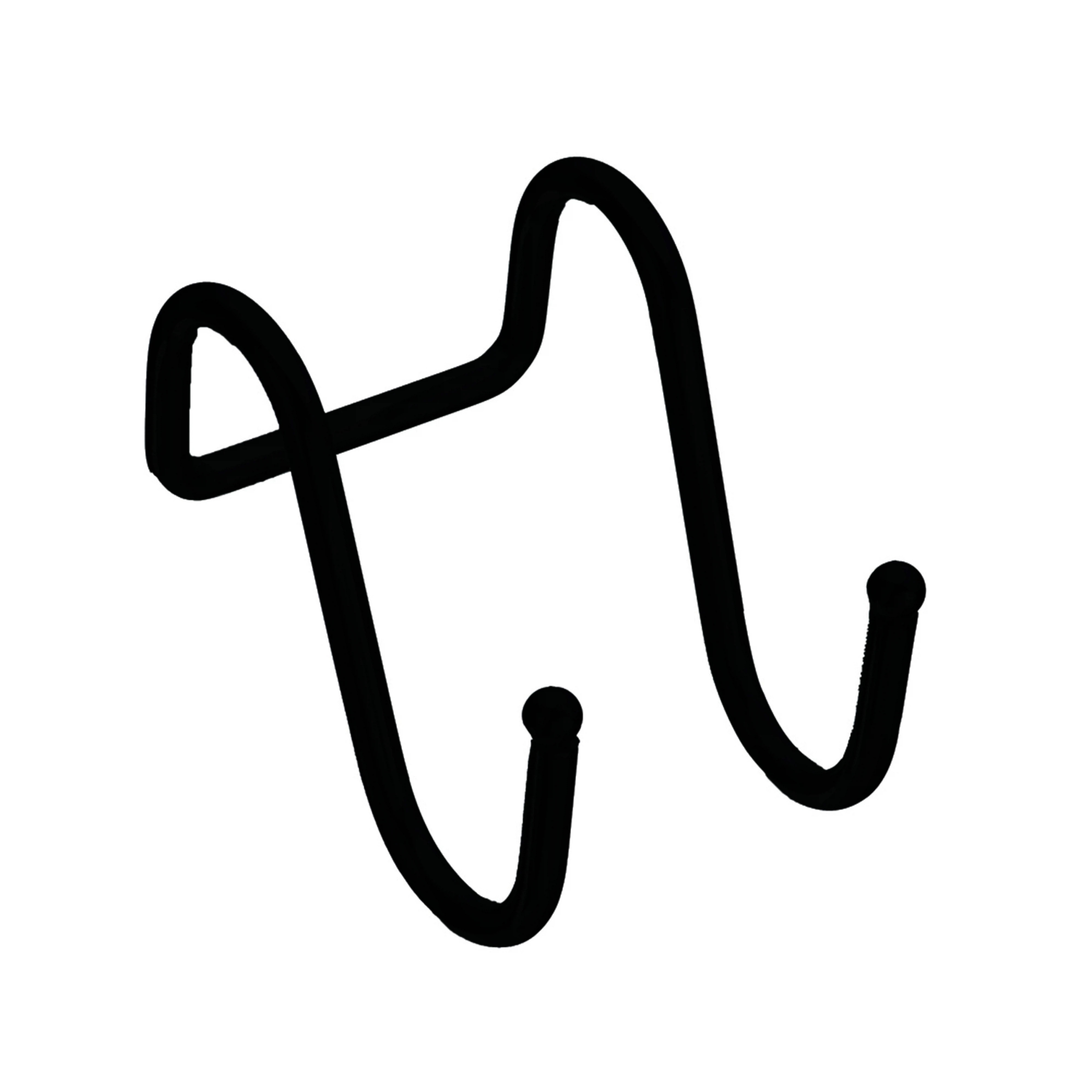 Крючок на рейлинг двойной, черный