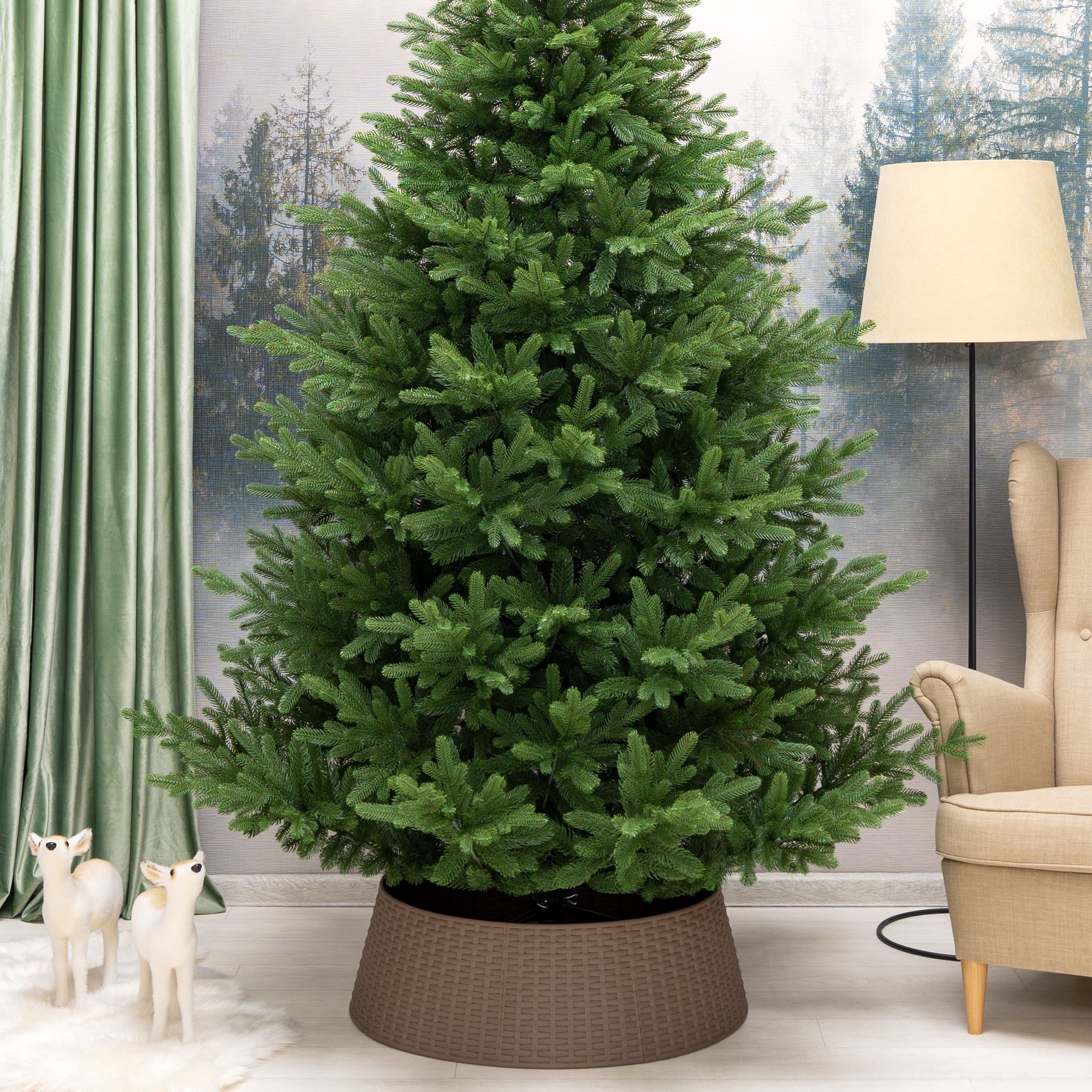 Юбка для основания елки Моя Елочка d72 см d61 см h23 см коричневый 2424-5336