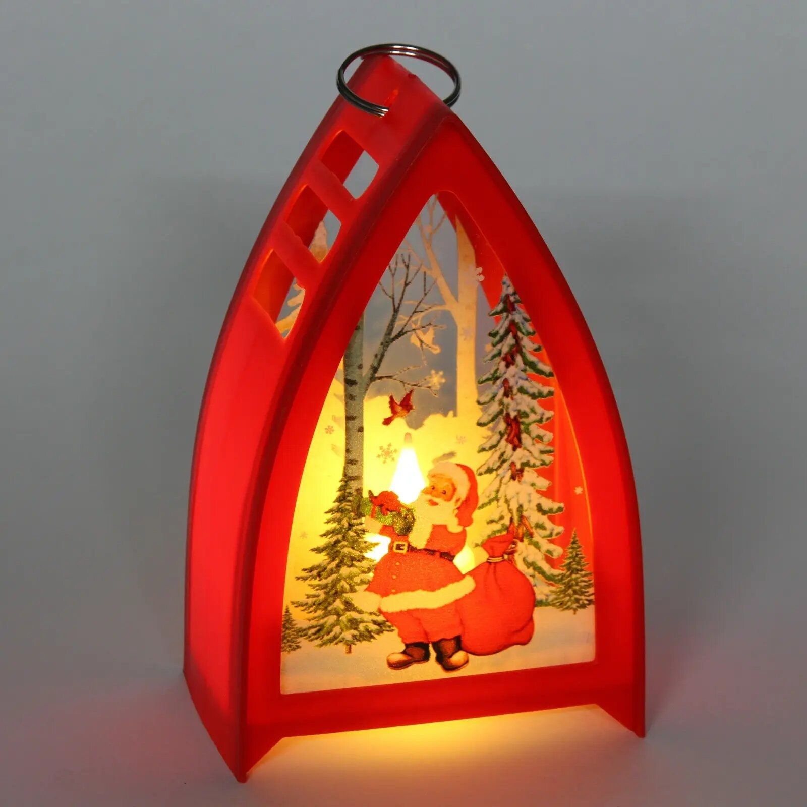 Светильник новогодний Фонарь LED 15х9х6 см микс 2024-2000