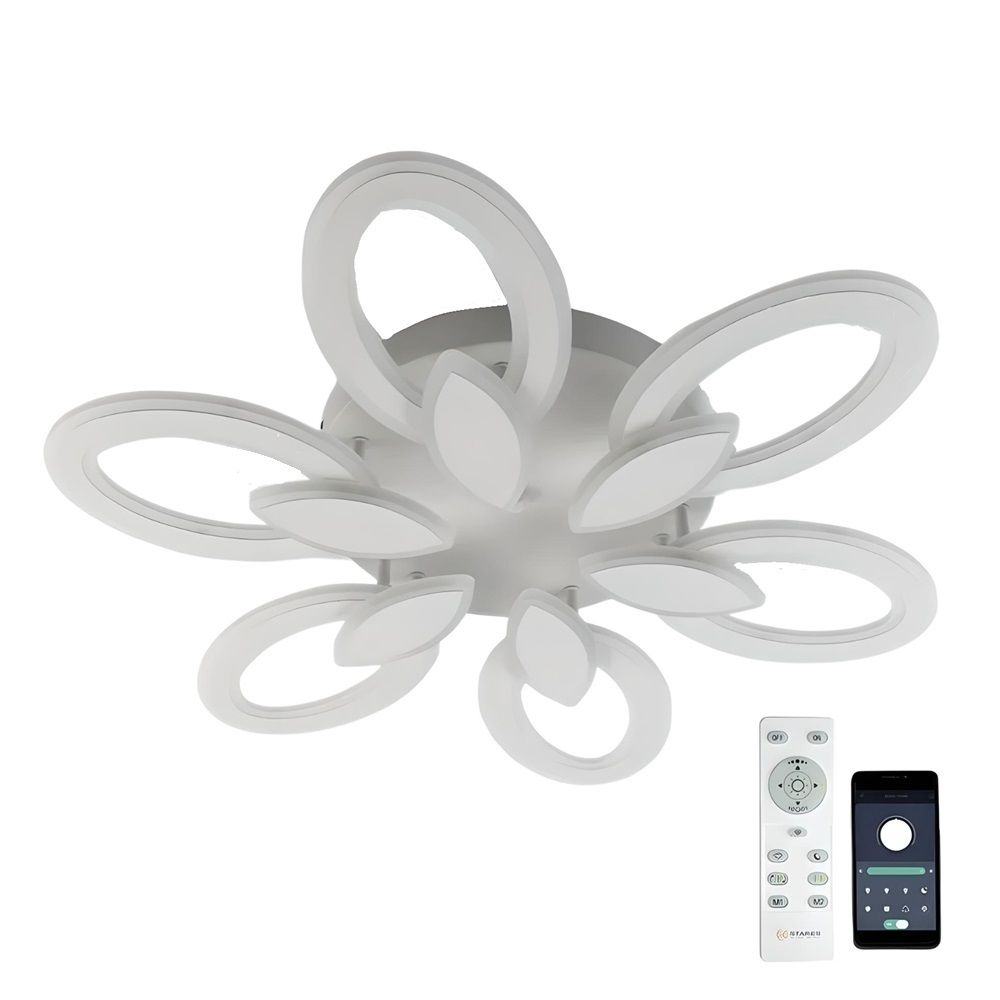 Люстра управляемая светодиодная Aurora double 120W 6F-APP-660x105-WHITE/WHITE-220-IP20
